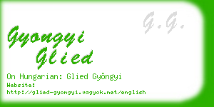 gyongyi glied business card