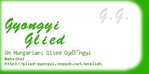 gyongyi glied business card